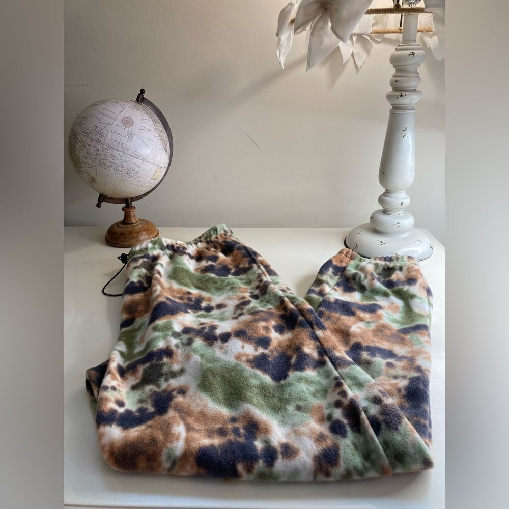 BROOKLYN CLOTH L Vintage Unisex Drawstring Waist Camo Jogger Track Pant